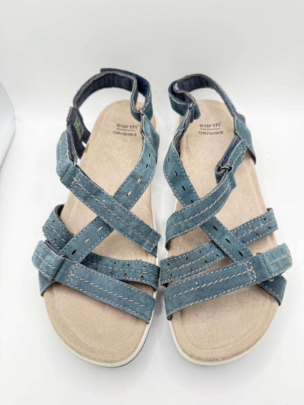 Earth Origins Women's Sammie Sport Sandal Blue Size 10 W Leather Upper Outdoor - Picture 7 of 10